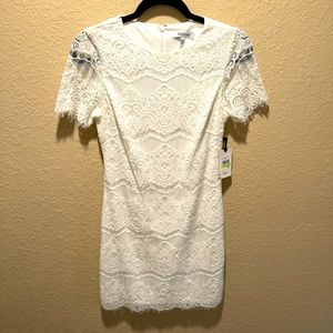 NEW NWT Kensie White Lace High Neck Dress size 4